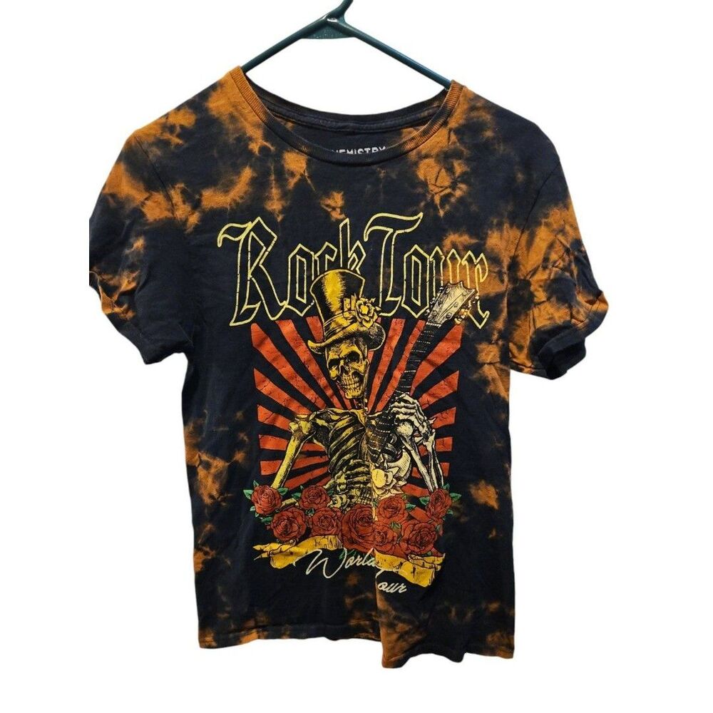 Chemistry Men's S Bleach All Over Print T Shirt Rock Tour World Tour SZ S